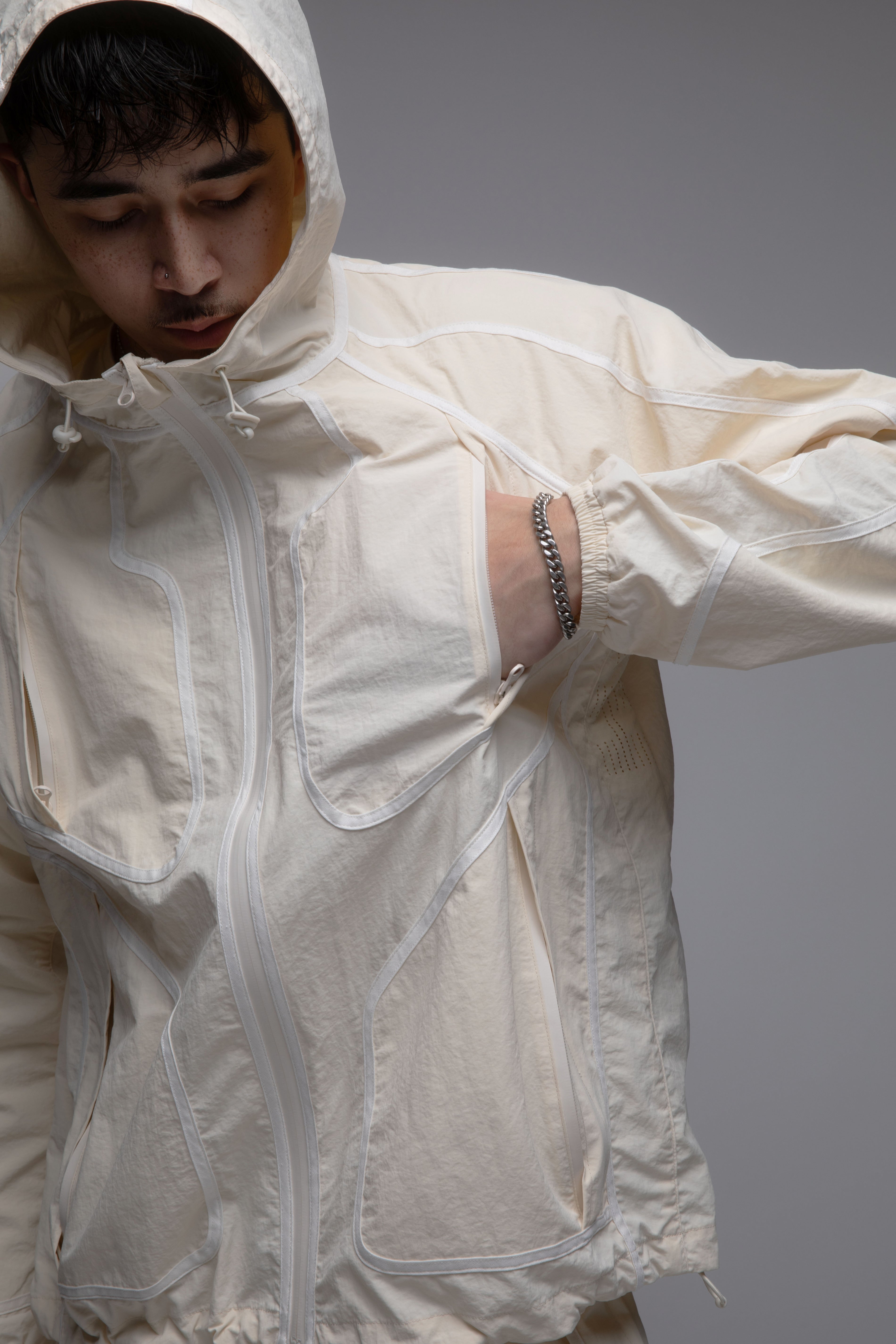 Nylon Jacket (White/Cream)
