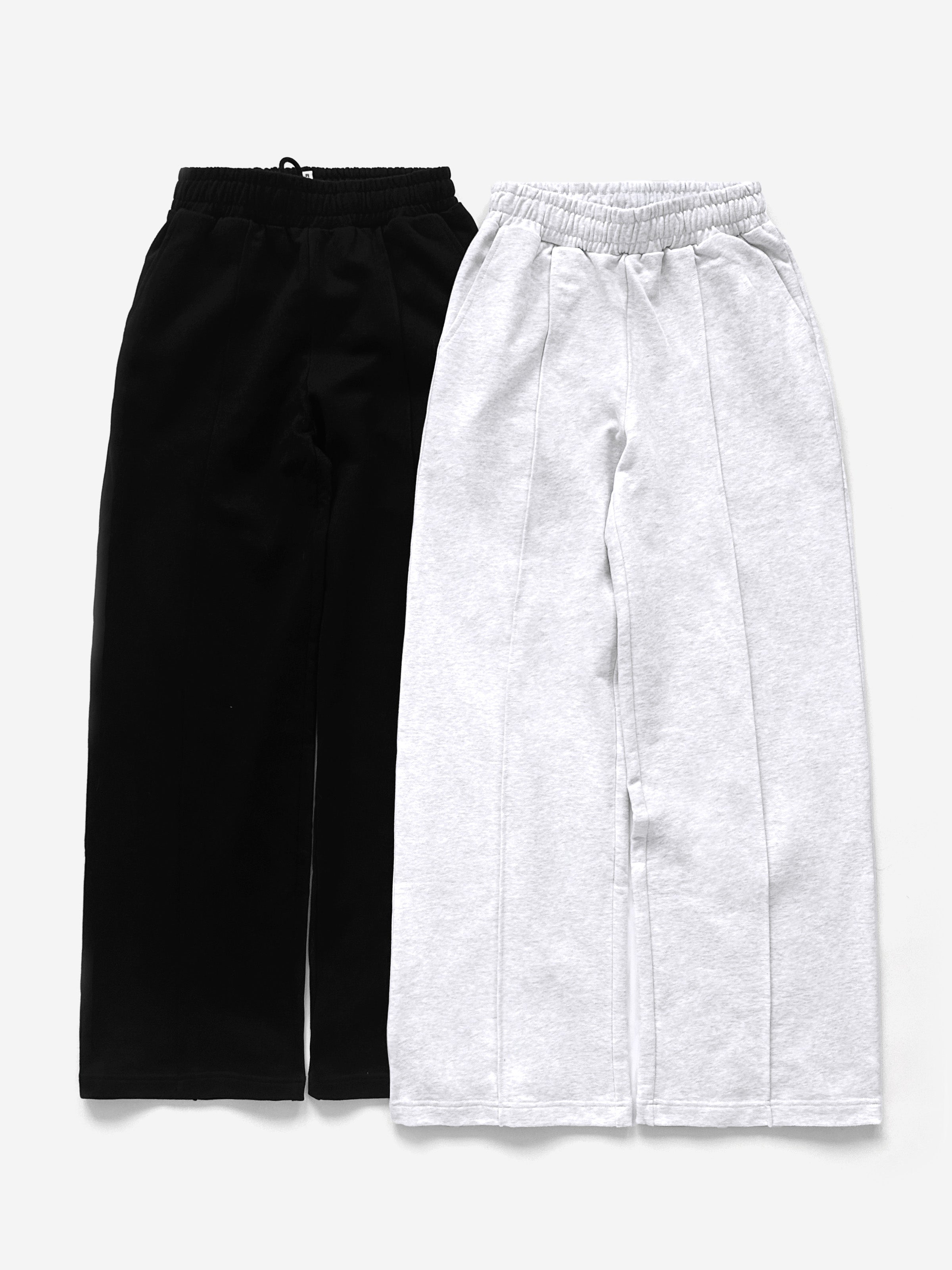 French Terry Pintuck Sweatpants (Blue + Black + Grey)