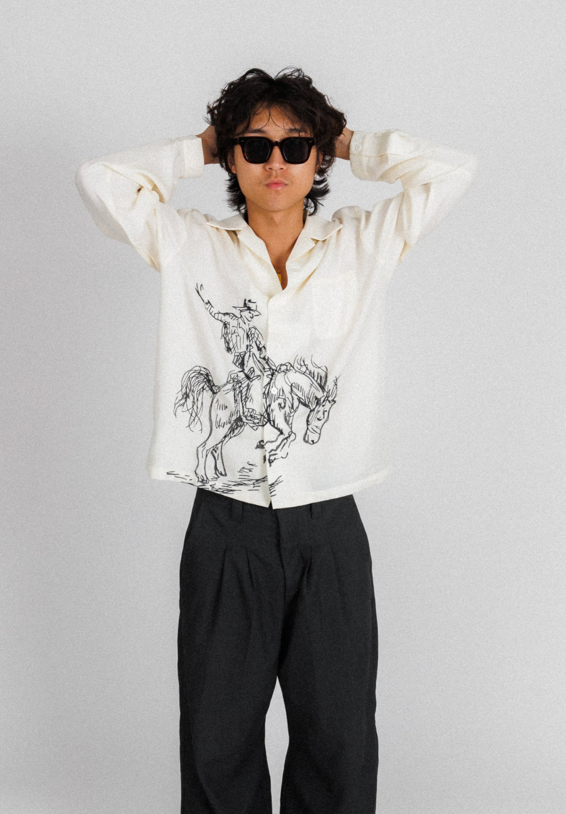 (Made-To-Order) Tencel Cowboy Long-Sleeve Button Up