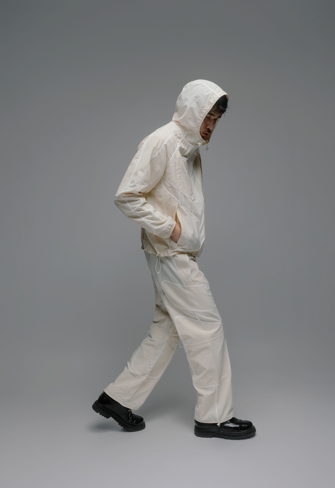 Nylon Pants (Cream)