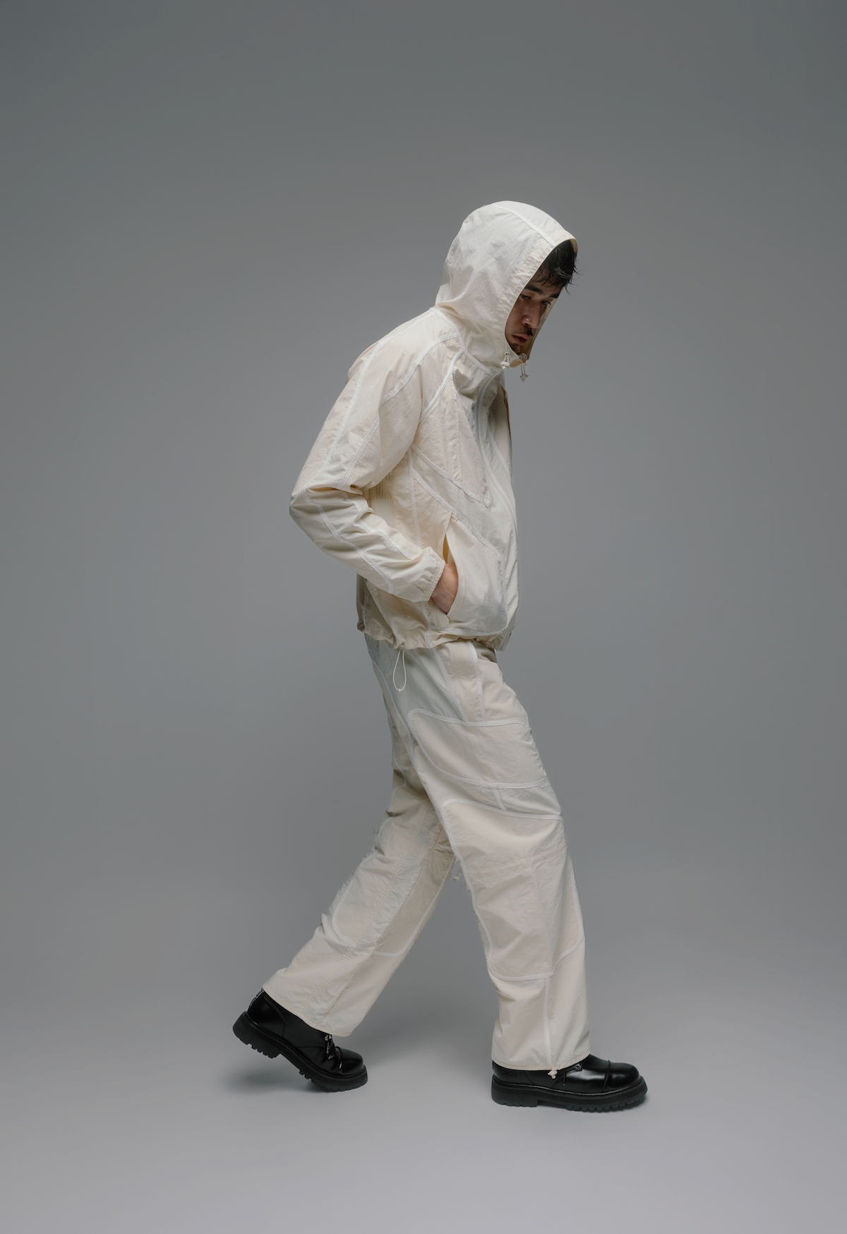 Nylon Pants (Cream)